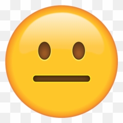 Download Neutral Face Emoji - Neutral Face Emoji Png,Shrug Emoji Png