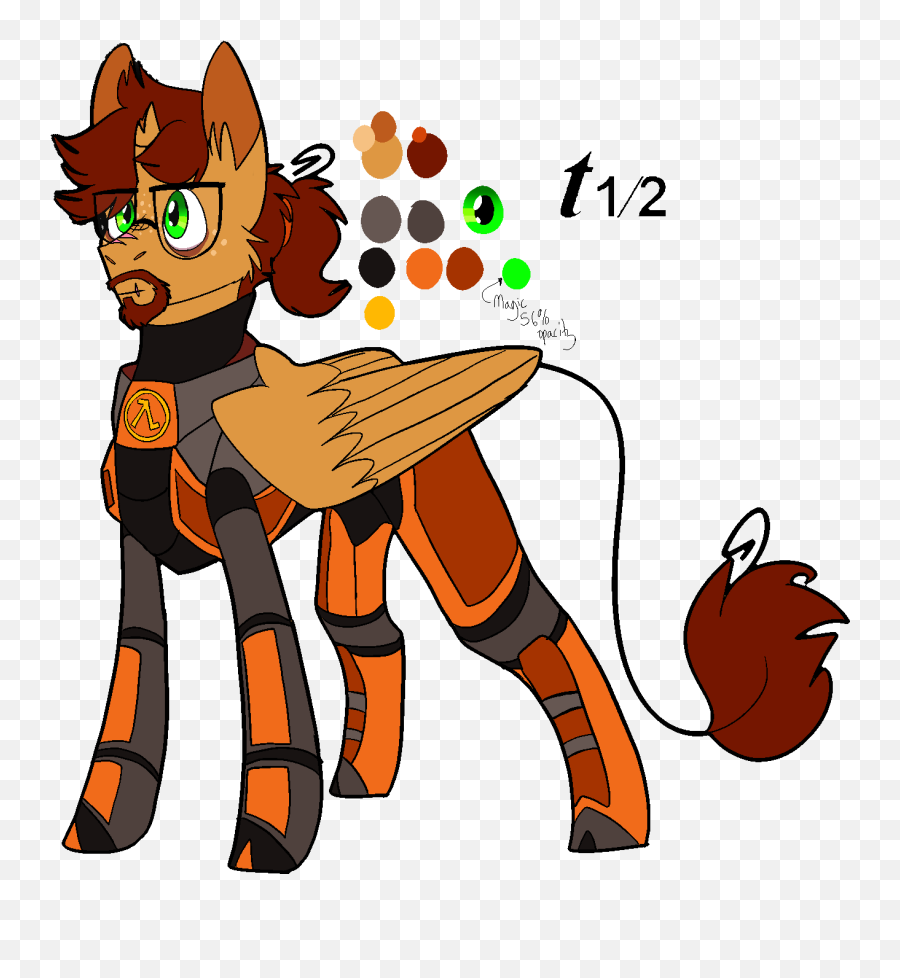 Horn Male Ponified Reference Sheet - Fictional Character Png,Gordon Freeman Png