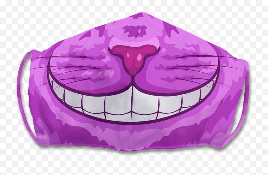 Adjustable Cheshire Cat Face Mask - Happy Png,Cheshire Cat Smile Png