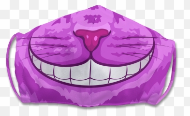 Adjustable Cheshire Cat Face Mask - Happy Png,Cheshire Cat Smile Png