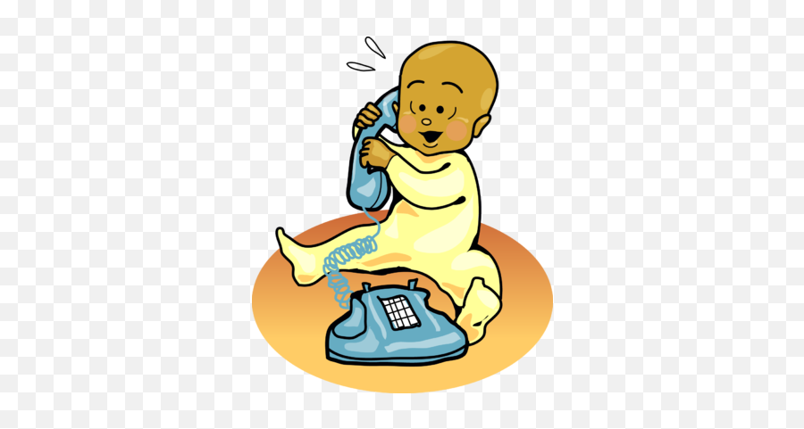 Baby Talking - Baby Talking On Phone Clipart Png,Phone Clipart Transparent