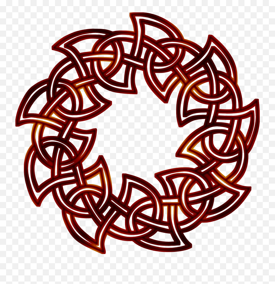 Celtic Knot Color Ornament - Celtic Circle Red Transparent Png,Celtic Knot Transparent Background