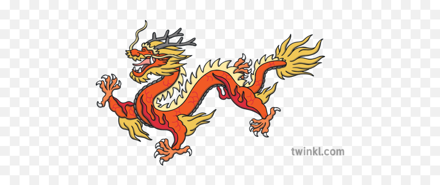 Chinese Dragon Complete Illustration - Twinkl Chinese Dragon Png,Chinese Dragon Transparent