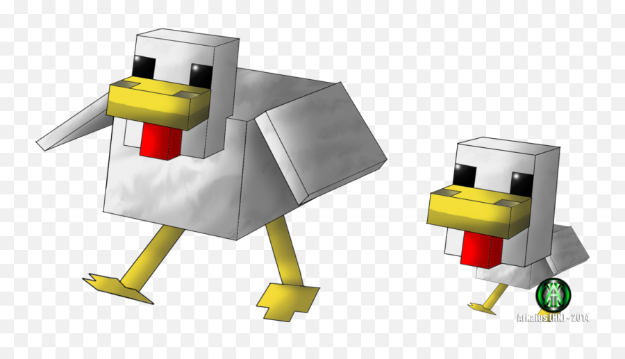 Minecraft Chicken By - Minecraft Chicken And Zombie Png,Minecraft Chicken Png