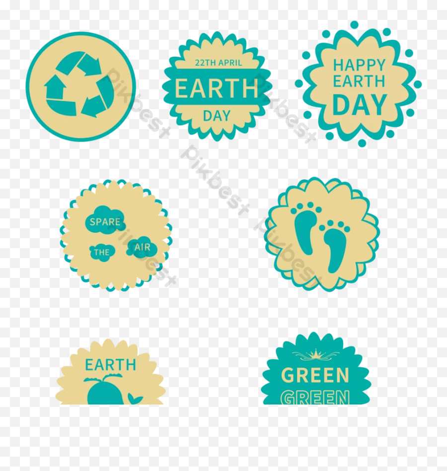 Green Earth Day Label Vector Psd Free Download - Pikbest Vertical Png,Earth Day Icon
