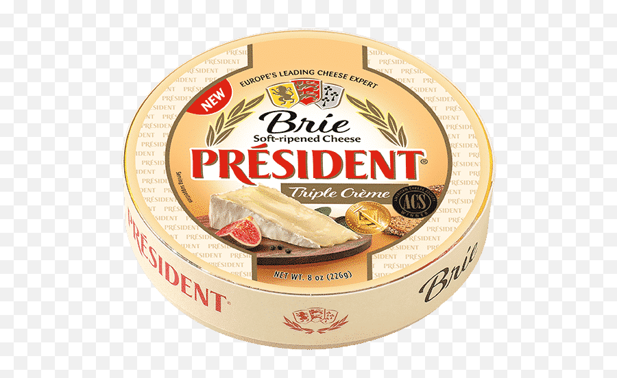 Président Triple Crème Brie Round - Président President Triple Cream Brie Png,Cheese Wheel Icon