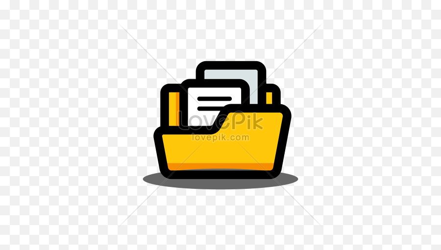 Animated Coloured Of Folder Icon Cute Line Style Graphics - Horizontal Png,Simple Folder Icon Png
