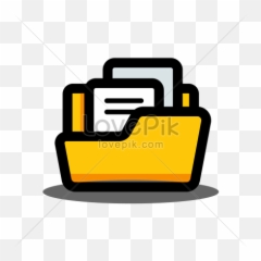 Animated Coloured Of Folder Icon Cute Line Style Graphics - Horizontal png