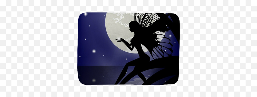 Bath Mat Silhouette Fairy Girl Holding A Star - Pixersus Silhouette Sexy Fairies Png,Faerie Icon