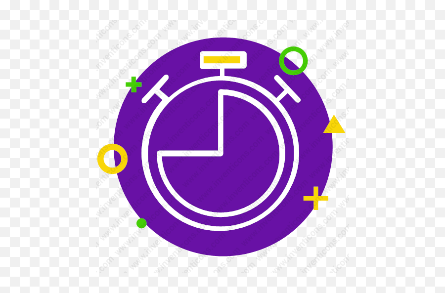Download Stopwatch Vector Icon Inventicons - Dot Png,Purple Clock Icon