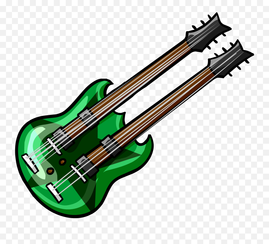 Double Necked Guitar Club Penguin Wiki Fandom - Guitar Png,Icon Guitars