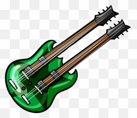 Double Necked Guitar Club Penguin Wiki Fandom - Png