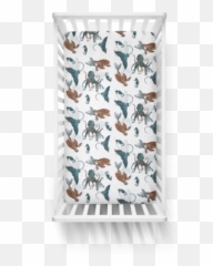Cotton Jersey Crib Sheet - Kevin Sea Life Print Bed Sheet Png,Crib Png