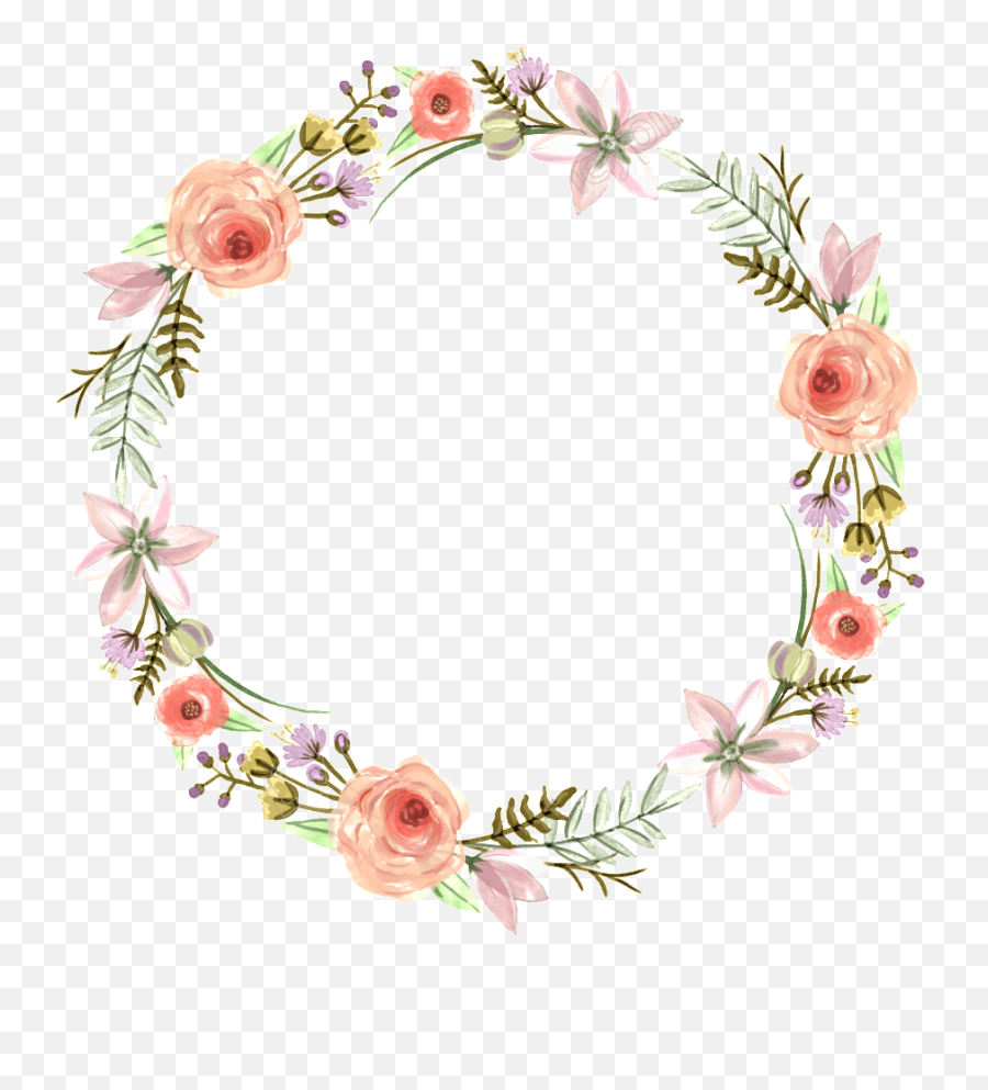 Download Flower Wreath Bridesmaid Design Invitation Floral - Transparent Background Floral Wreath Clipart Png,Wedding Flowers Png