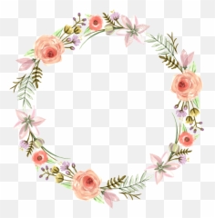 Download Flower Wreath Bridesmaid Design Invitation Floral - Transparent Background Floral Wreath Clipart Png,Wedding Flowers Png