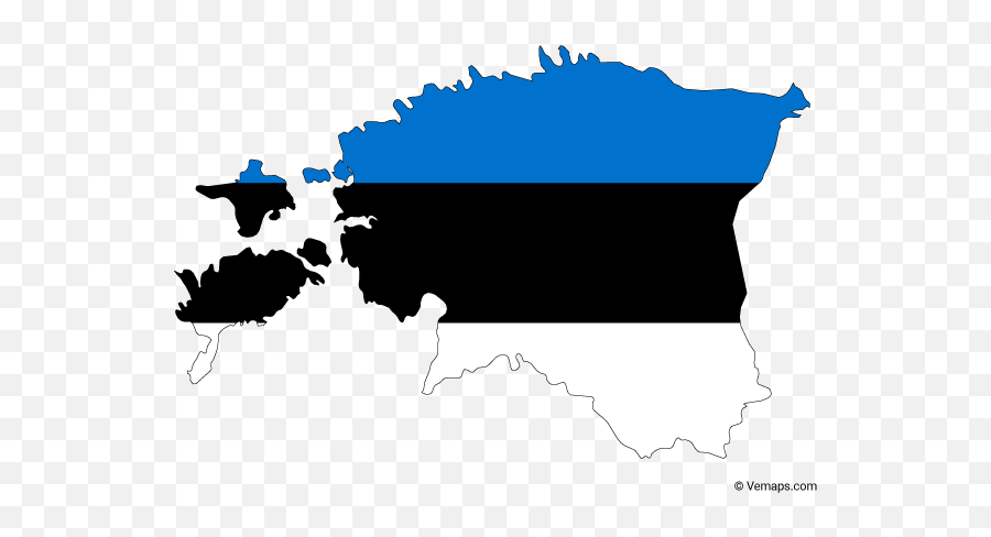 Flag Map Of Estonia Free Vector Maps - Estonia Map Contour Png,Haiti Flag Png