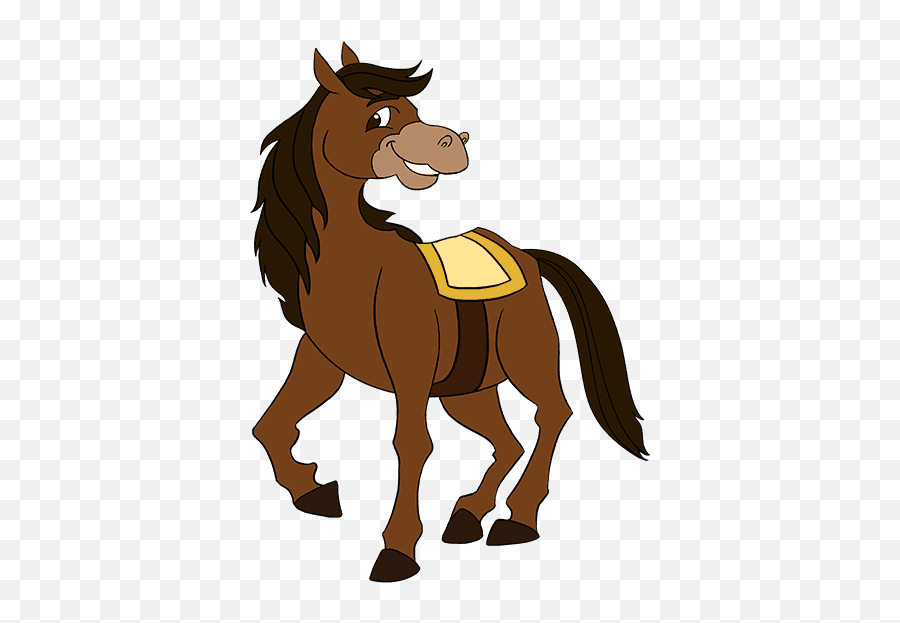 Cartoon Horse Png 3 Image - Cartoon Horse With Saddle,Cartoon Horse Png