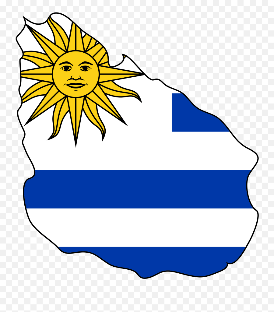 Uruguay Flag Map - Mapsofnet Bandeira Do Uruguai Uruguai Uruguay Flag Map Png,Brazil Flag Png