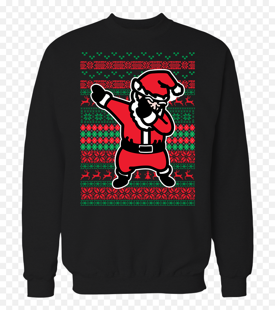 Dabbing Santa Black Crewneck - Being Human Full Sleeve T Shirt Online Png,Dabbing Png