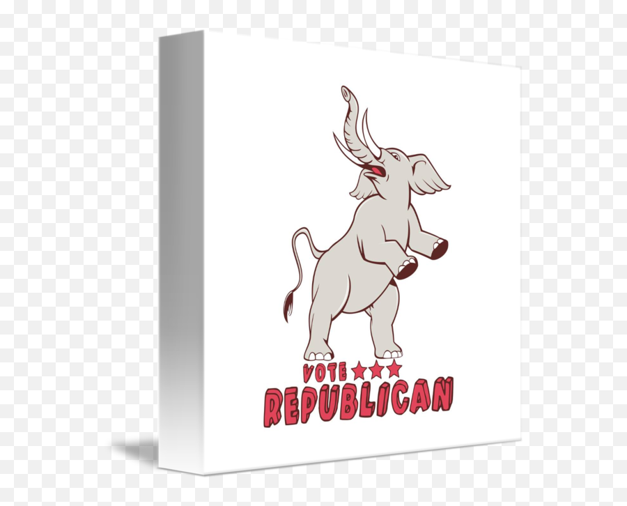 Vote Republican Elephant Mascot Cartoon By Aloysius Patrimonio - Cartoon Png,Republican Elephant Png