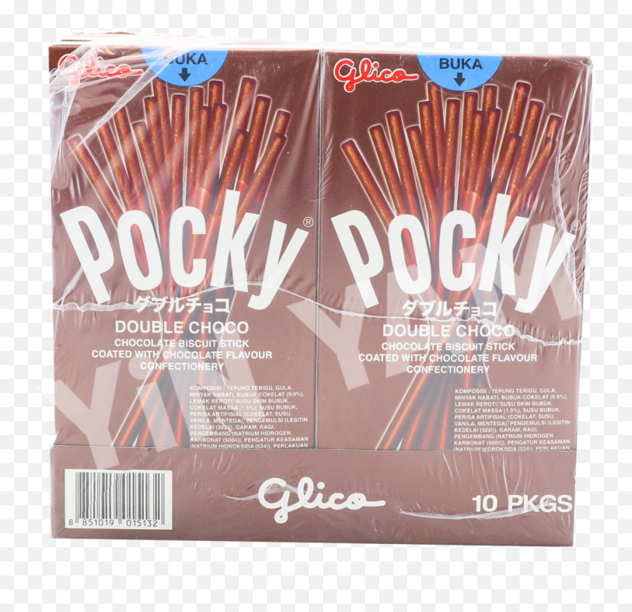 Glico Pocky Double Chocolate 47g - Pack Of 10 Ezaki Glico Png,Pocky Png