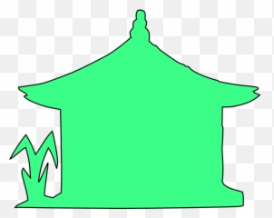 House With Plants Outline Clip Art - vector Vector Graphics png