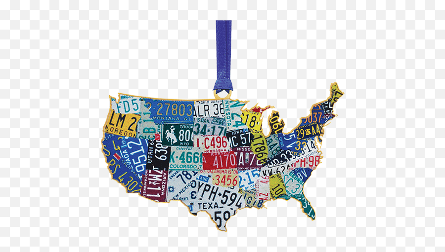 Usa License Plate Map - Illustration Png,Usa Map Png