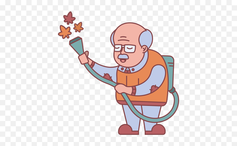 Grandpa Character Watering Plants Flat - Abuelo Png,Grandpa Png