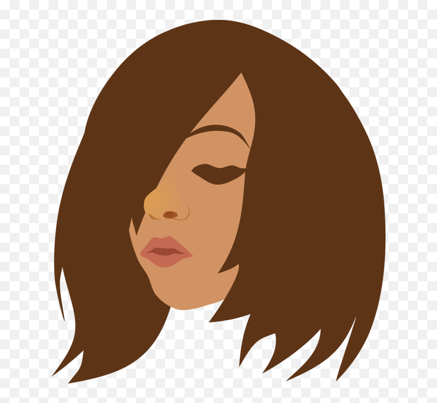 Facial Hair Chin Png Clipart - Woman Face Clipart Transparent,Emo Hair Png