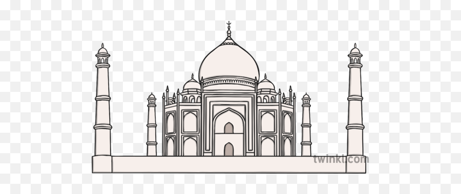 Taj Mahal 1 Illustration - Dome Png,Taj Mahal Png