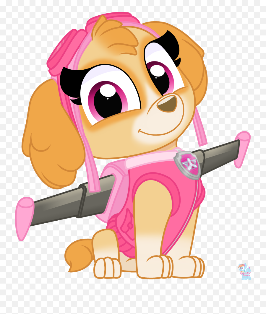 Skye Rainbow Eevee Paw Patrol Png Arts - Paw Patrol Skye Rainbow Eevee,Cartoon Rainbow Png