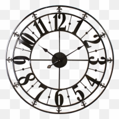 French Clipart Wall Transparent Free - Clock Roman Numerals png
