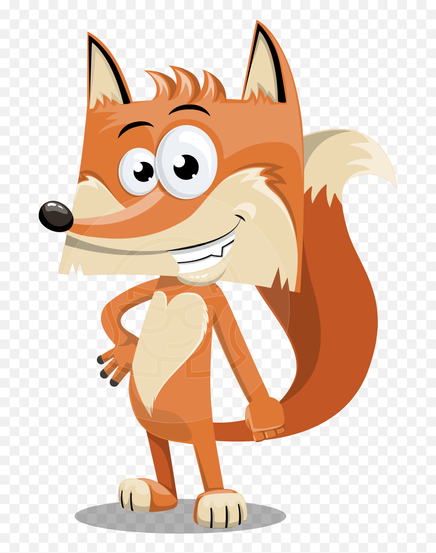 Funny Character With Heart - Fox Cartoon Png Clipart Full Cartoon Transparent Fox,Heart Cartoon Png