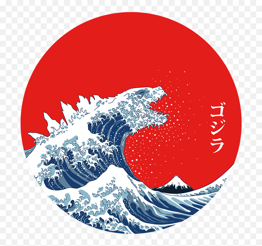 Hokusai Gojira - Great Wave Off Kanagawa Godzilla Png,Gojira Logo