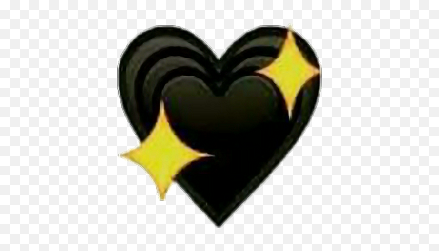 Black Heart Emoji Png Transparent - Black Sparkling Heart Emoji,Black Heart Emoji Png