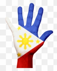 Hand With Philippine Flag Clipart - Culture Symbol In Philippines Png,Philippine Flag Png