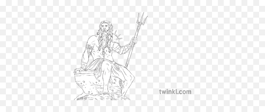 Neptune Poseidon God King Seas Oceans Man Person Trident Mps - Fictional Character Png,Neptune Png