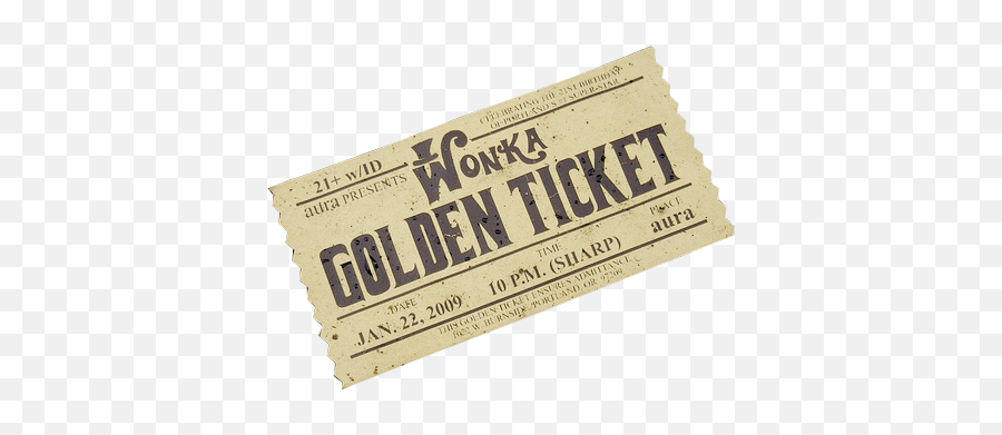Download Wonka Golden Ticket And - Willy Wonka Png,Golden Ticket Png