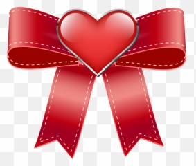 Bow Png Images Clipart Free Download - Free Transparent Clipart Happy Valentines Day,Red Heart Png