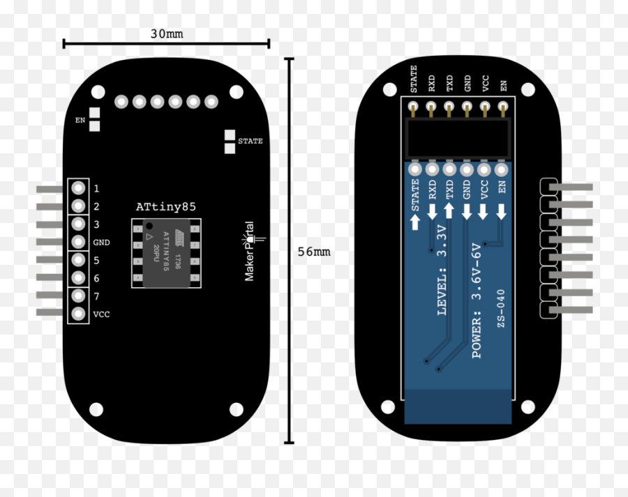 Tinybluex - A Low Power Bluetooth Arduino Board U2014 Maker Portal Portable Png,Ardino Uno Device Manager Icon