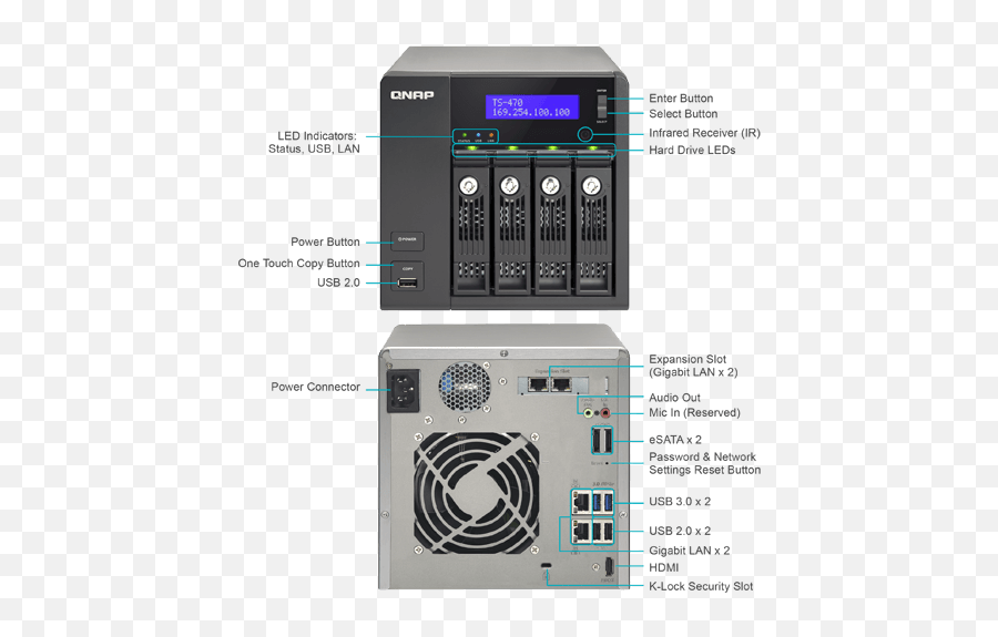 Ts - 470 Hardware Specs Qnap Us Qnap Ts 470 Png,Program Icon Vpn Tray Bulb