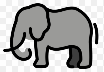 Fileopenmoji - color 1F418svg Wikimedia Commons Elephant Emoji png