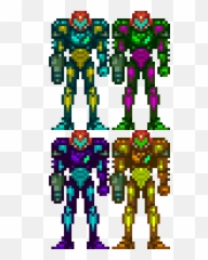 I Put Fusion Suits Over Super Metroid - Samus Super Metroid Sprites Png,Metroid Fusion Logo