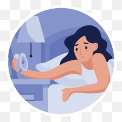 Covid - 19 u0026 Sleep Disoders Risk Guide Health Bed And Alarm Clock Cartoon png