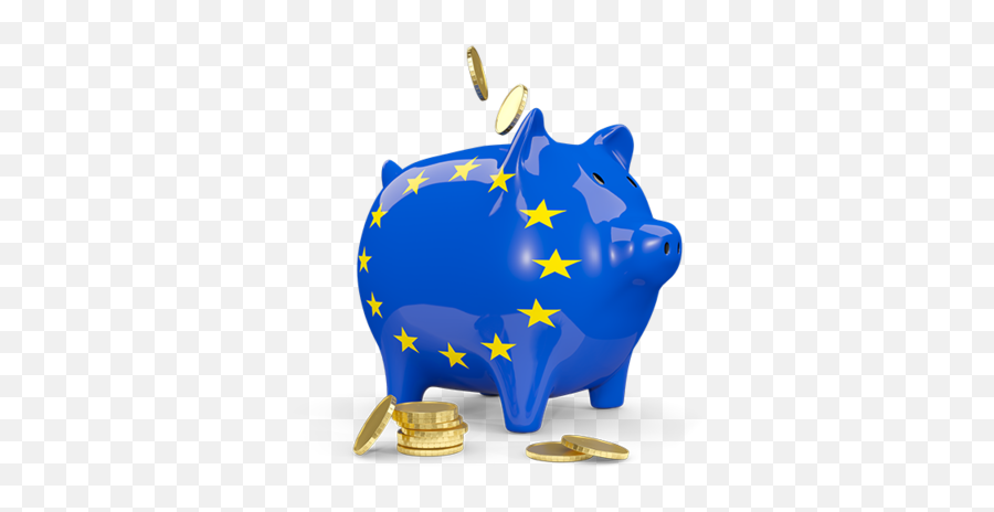 Piggy Bank Illustration Of Flag European Union - Eu Flag Piggy Bank Png,Piggy Bank Icon