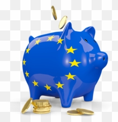 Piggy Bank Illustration Of Flag European Union - Flag Bank png