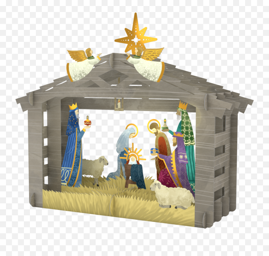 Decorative Nativity Scene - Lovepop House Png,Nativity Scene Png