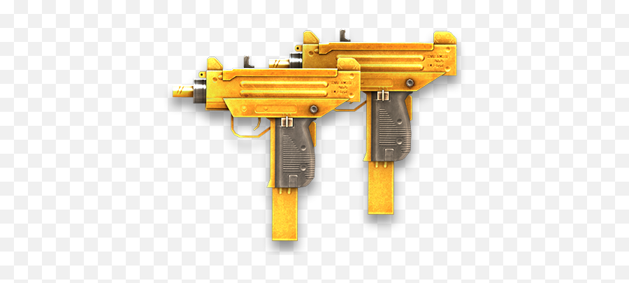 Download Hd Dual Uzi Gold Render - Assault Rifle Png,Uzi Png