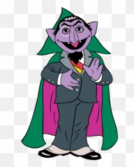 Clipart Of Count Street And Von - Sesame Street Clipart Count Sesame Street Cartoon Png,Sesame Street Characters Png