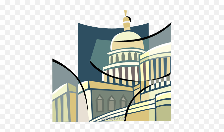 Capitol Building Symbol Royalty Free Vector Clip Art - House Of Representatives Clip Art Png,Capitol Building Png